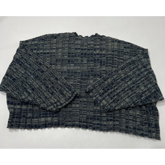 Eckhaus Latta Accordion Unisex Cotton Sweater in Grey - Picture 4 of 5